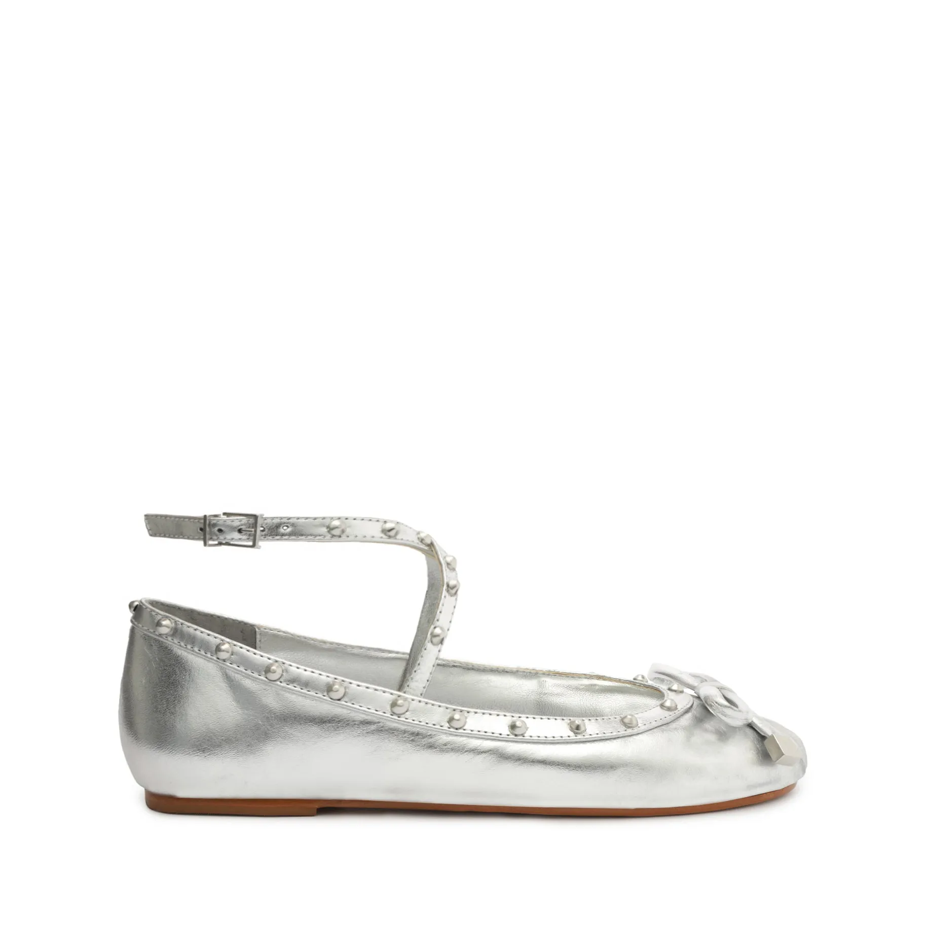 Larissa Metallic Leather Flat