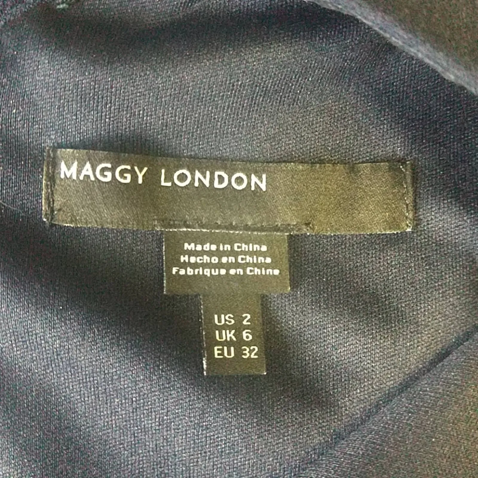 Maggy London Celeste Flounce Navy Jewel Dress