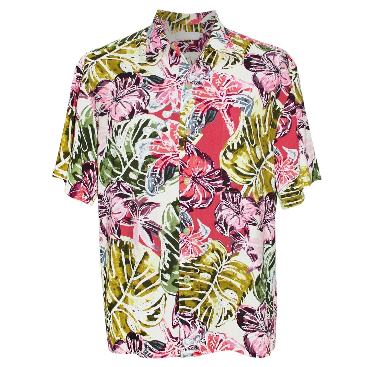 Men's Retro Shirt -  'Akala (Pink) Calidora Palm