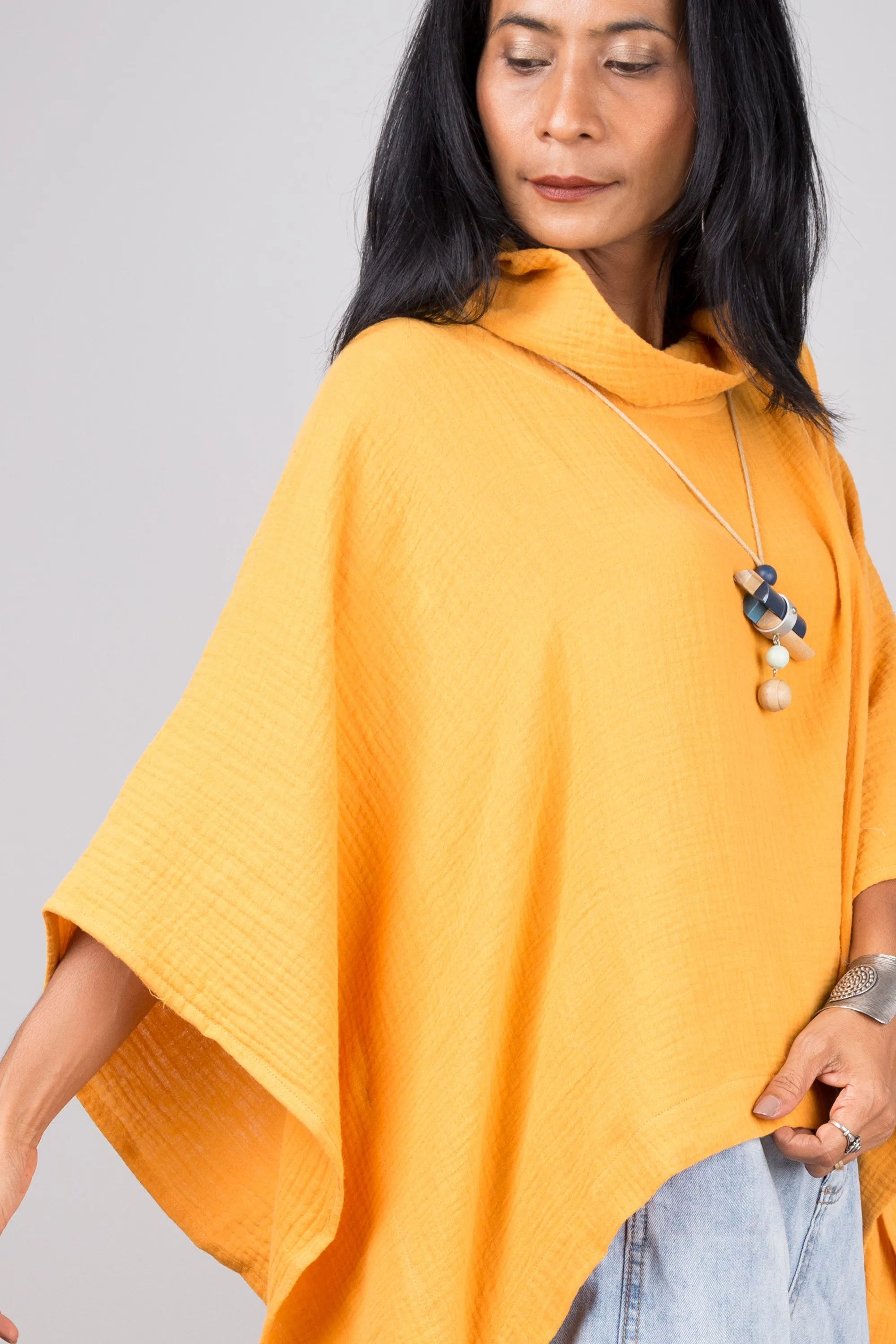 Orange Short Front Kaftan top