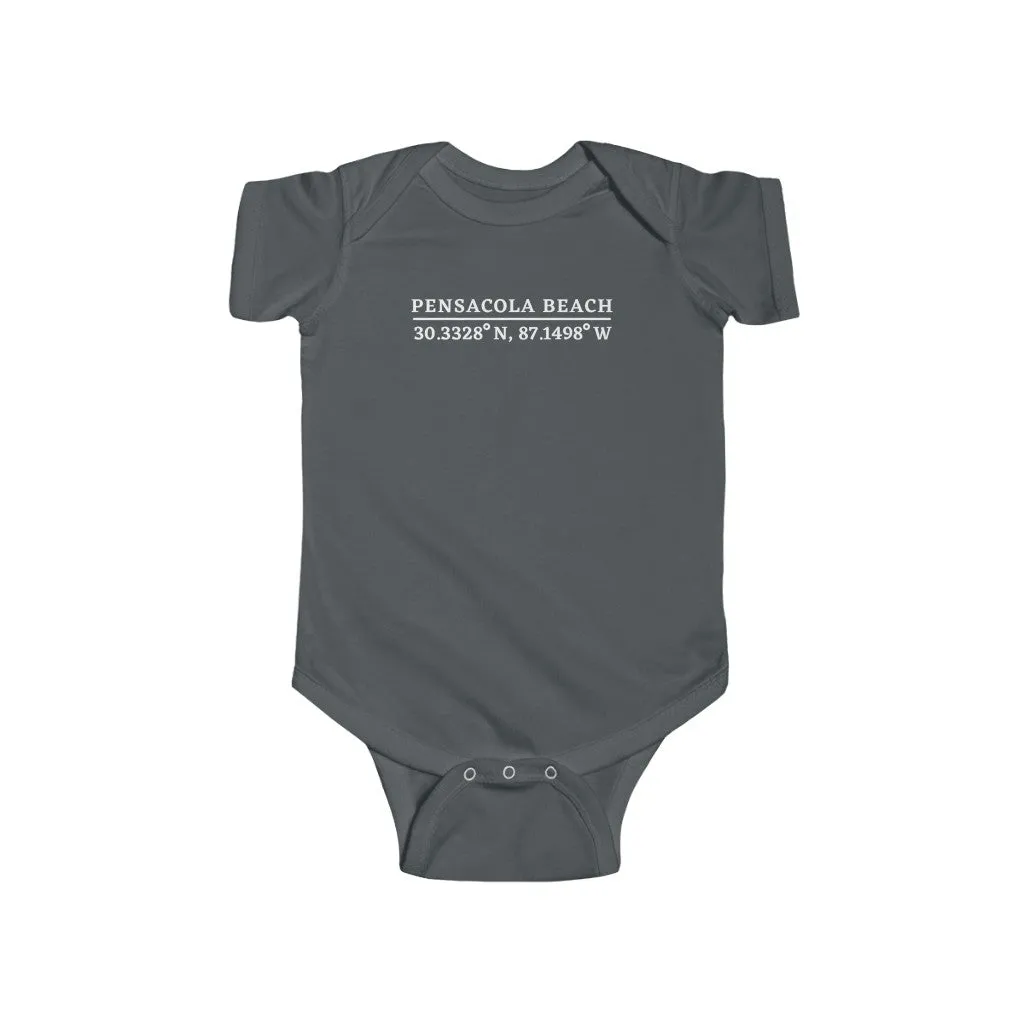 Pensacola Beach Coordinates Infant Onesie