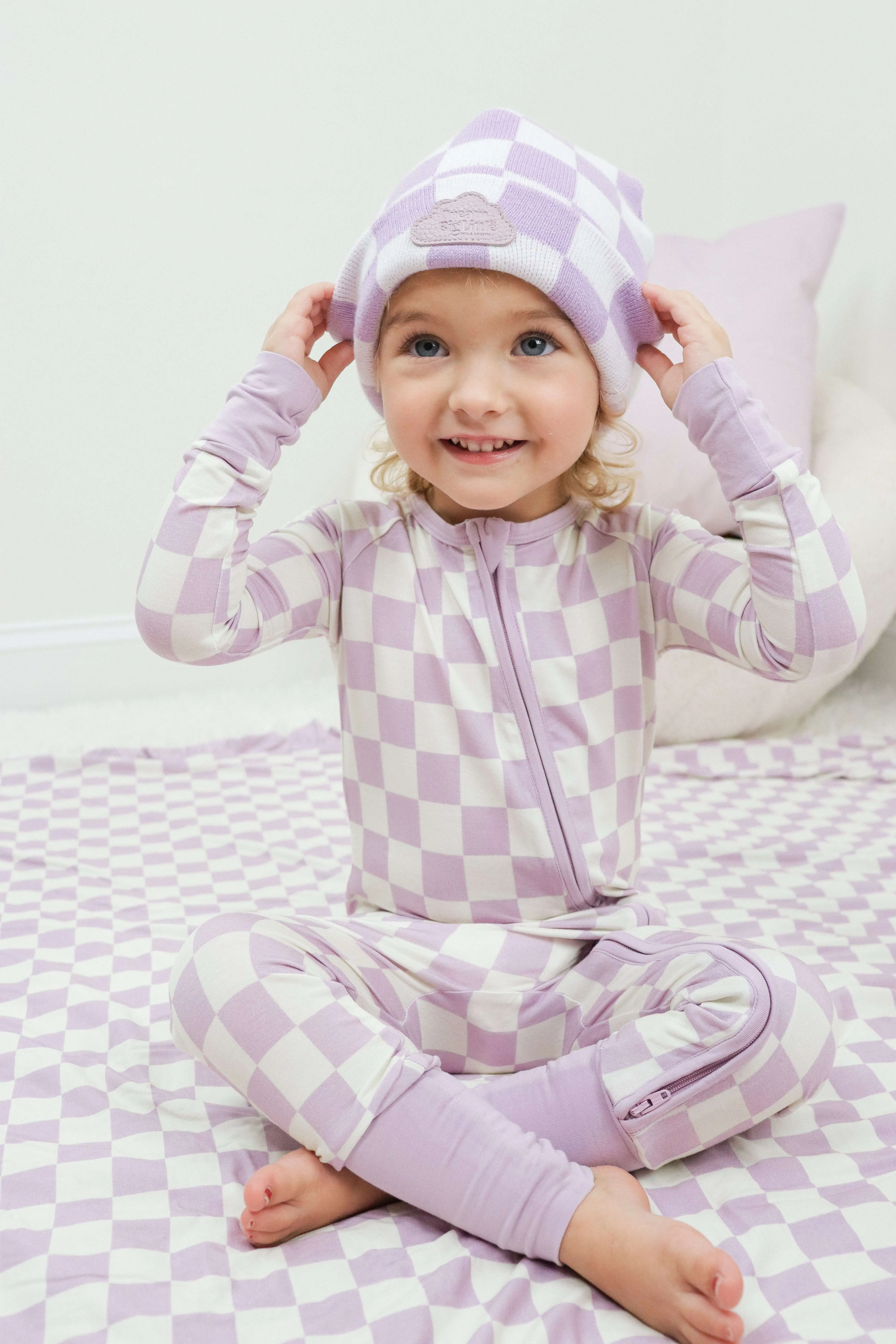 Periwinkle Checks Dream Baby Romper