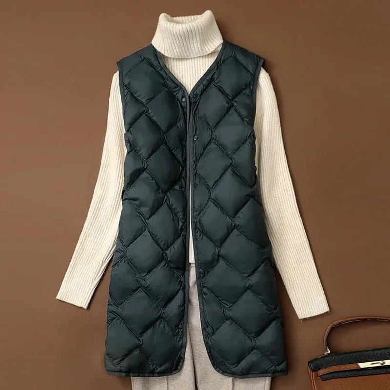 Quilted Duck Down Vest - Warm, Stylish, and Cozy Outerwear