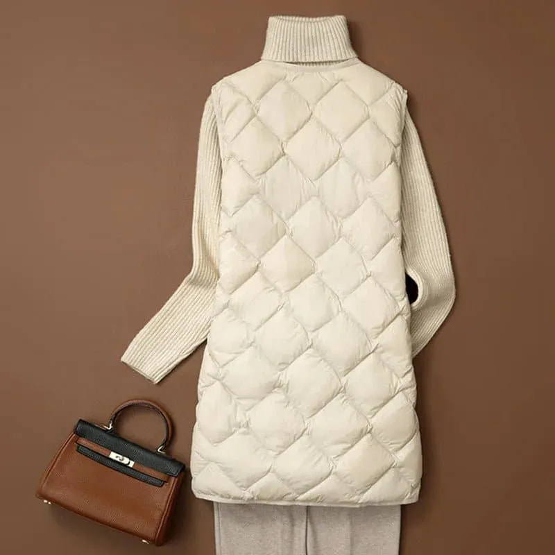 Quilted Duck Down Vest - Warm, Stylish, and Cozy Outerwear