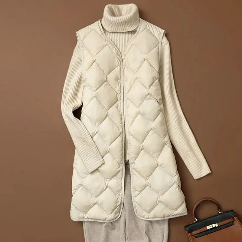 Quilted Duck Down Vest - Warm, Stylish, and Cozy Outerwear