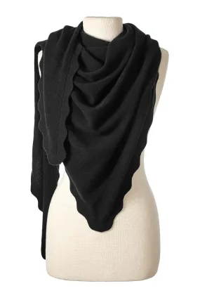 Ruffle Triangle Wrap - Black