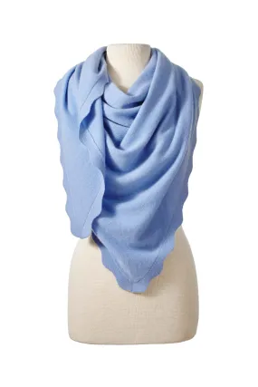 Ruffle Triangle Wrap - Lake Blue