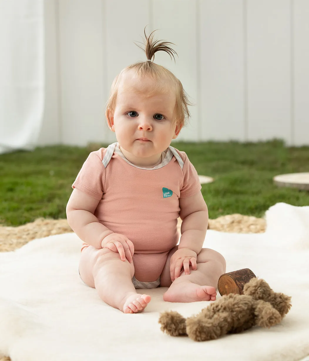 Short Sleeve Bodysuit Ecovero Rose Pink