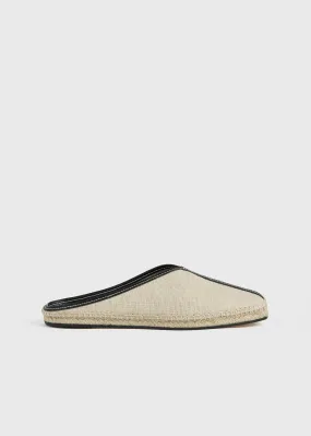 The Espadrille Slipper ecru/black