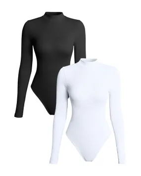 Turtle Neck Long Sleeve Bodysuits