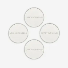 White Silicone Coasters (4-pack)