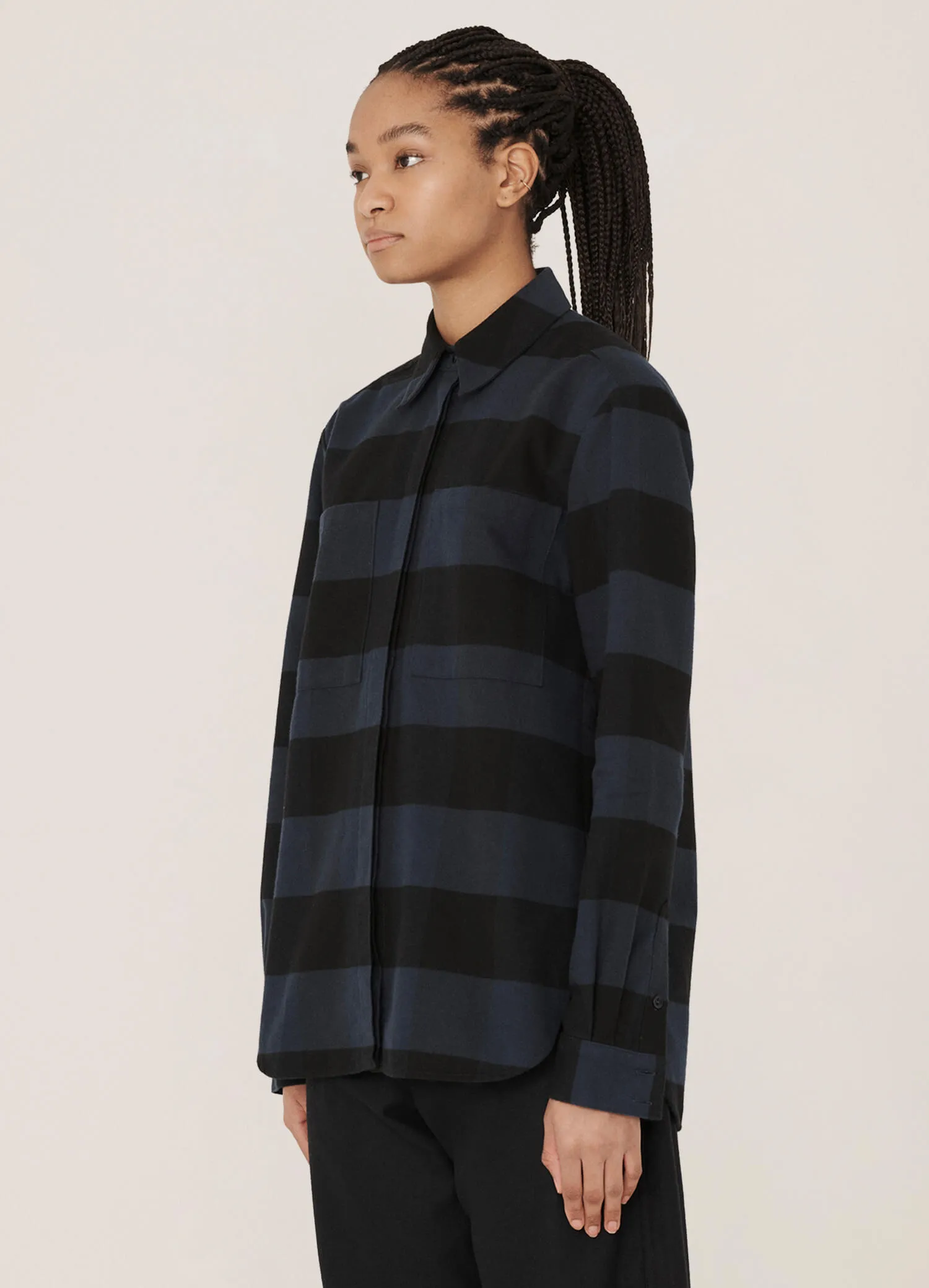 Work Cotton Stripe Shirt