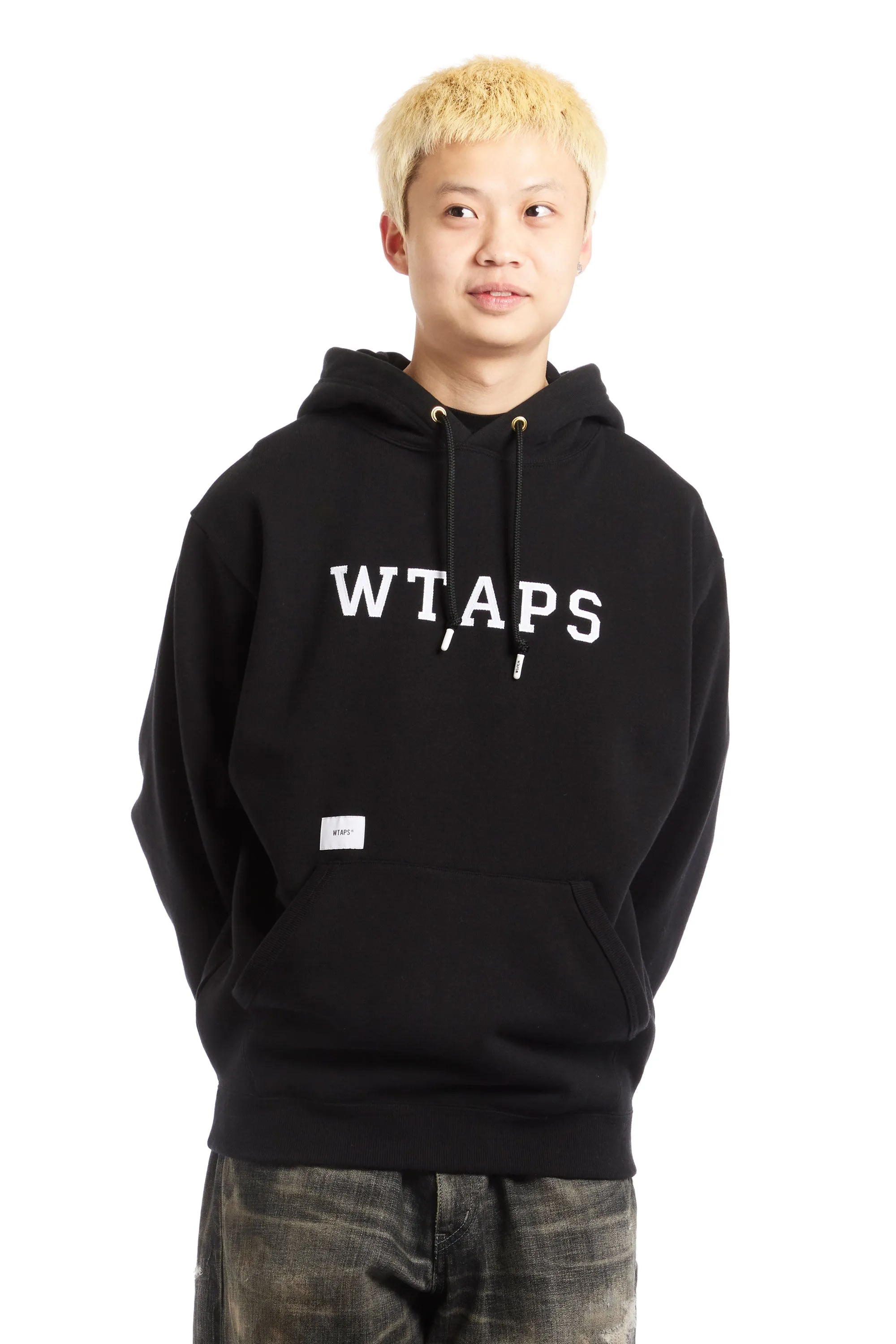 WTAPS - COLLEGE APPLIQUE HOODED SWEATER CUT & SEW 04 SS24