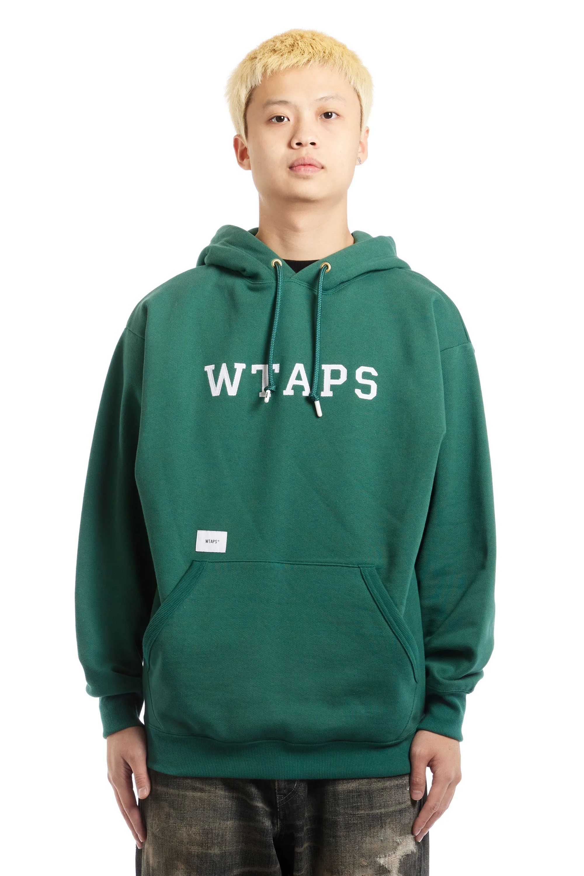 WTAPS - COLLEGE APPLIQUE HOODED SWEATER CUT & SEW 04 SS24