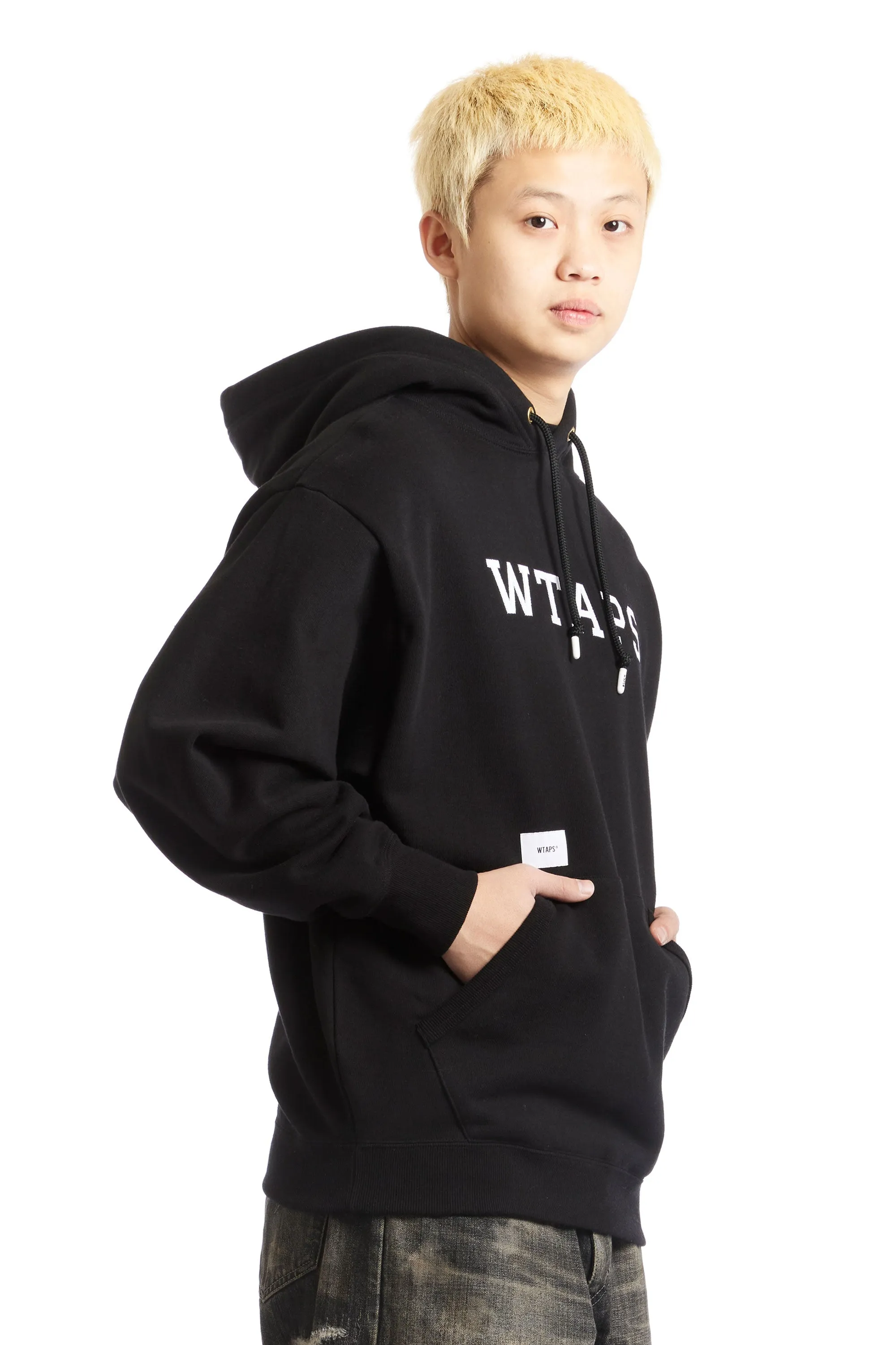 WTAPS - COLLEGE APPLIQUE HOODED SWEATER CUT & SEW 04 SS24